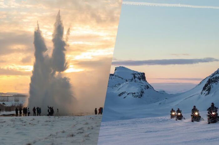 Círculo Dorado + motos de nieve en el glaciar Langjökull [audioguía en ESP]